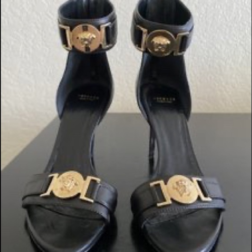 Versace Medusa head high heels